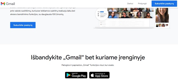 Kaip sukurti Gmail